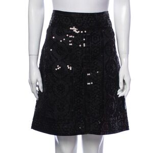 TORY BURCH Sequin Embellished A-line Skirt - Sz. 8